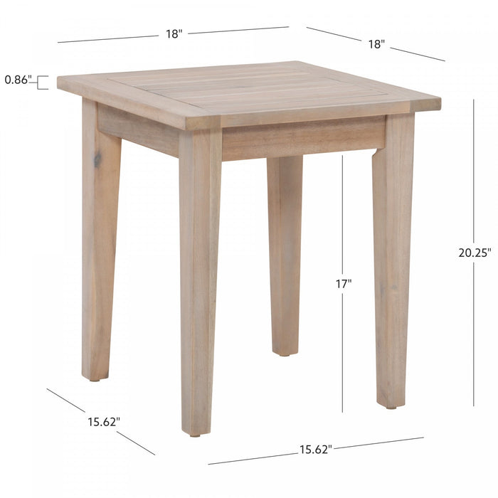 Teagon Outdoor Side Patio Occasional Table - Natural