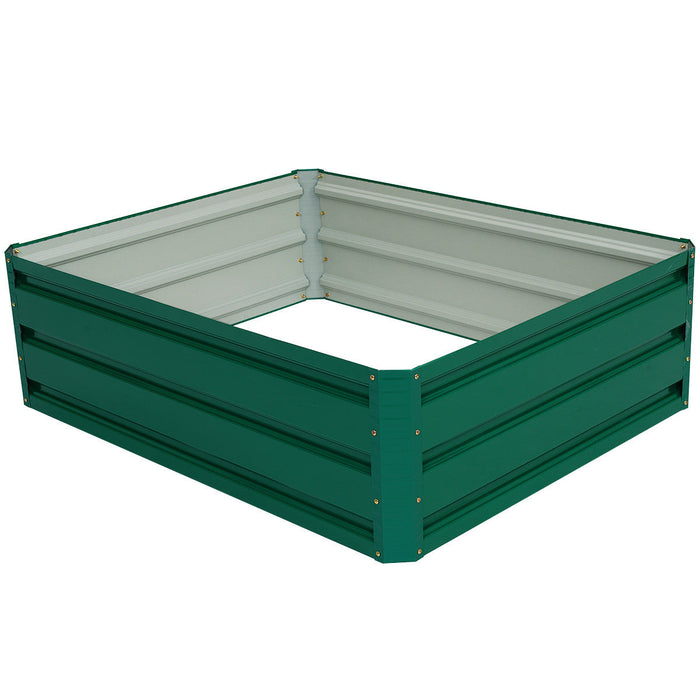 Costway 40"x32" Patio Raised Garden Bed Vegetable Flower Plant Dark Green New