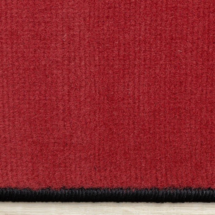 Forte Red Black White Geometric Area Rug - 5'3\" x 7'5\"