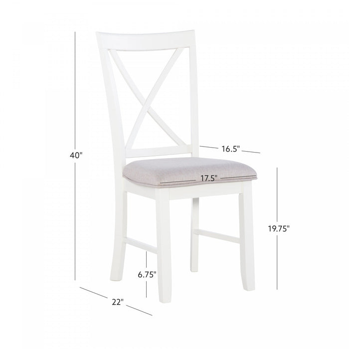 Jane Fabric Grey Dining Chair - Set of 2