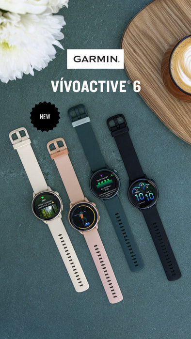 Garmin Vivoactive 6 Slate Black Health Smartwatch - Wellness Tracker, Body Battery Monitoring, Sleep Coach, Sports Apps, Garmin Pay, Music Storage