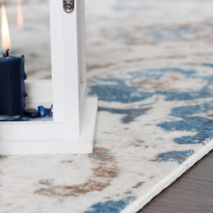 Shi Flora Blue 3x5 Area Rug