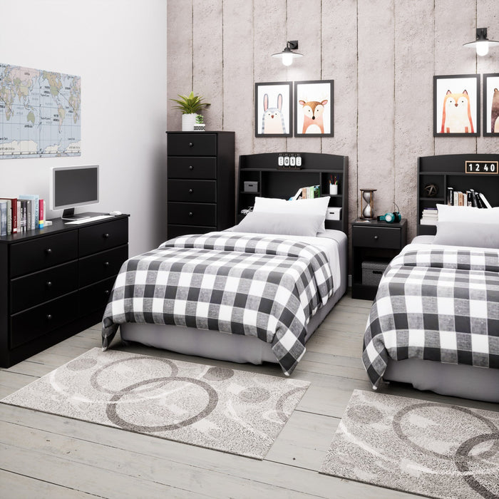 Astrid 6-Drawer Dresser - Black
