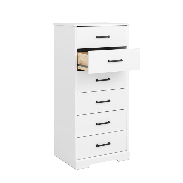 Prepac Rustic Ridge 23.75\" 6-Drawer Chest - White