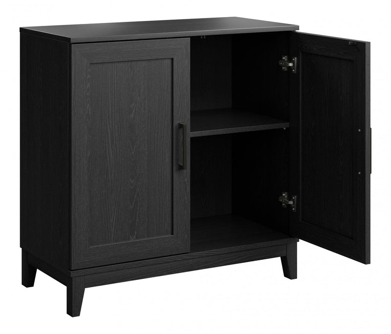 Modulr 1 Adjustable Shelf Accent Cabinet - Black Oak 