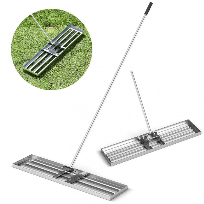 Costway Lawn Leveling Rake 42" X 10" Heavy Duty Level Lawn Tool For Garden Backyard/lawn Silver