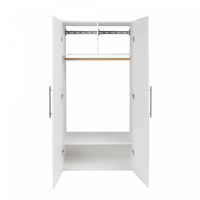 Hangups 2-shelf Wardrobe Storage Cabinet - White 
