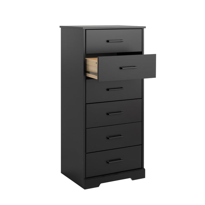 Prepac Rustic Ridge 23.75\" 6-Drawer Chest - Black