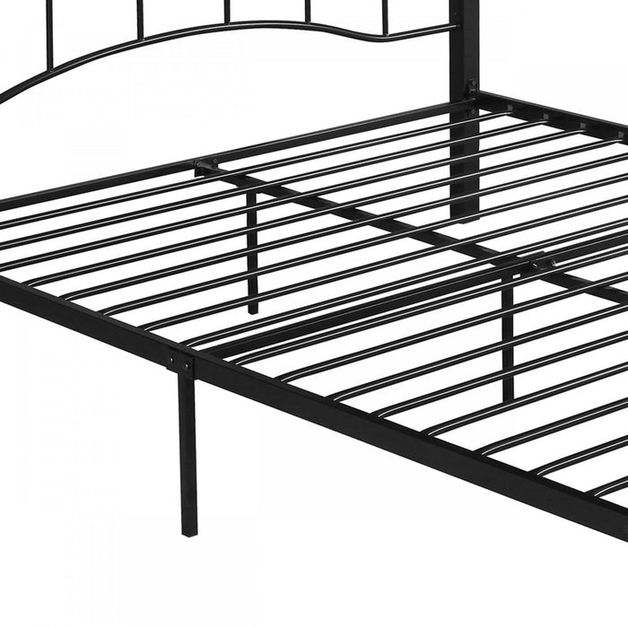 Jackson Metal Bed Frame With Underbed Storage,black King Bed 