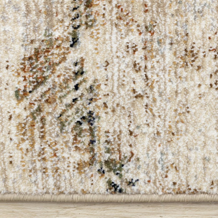 Sydney Beige Grey Cream Distressed Area Runner - 2'0\" x 7'10\"