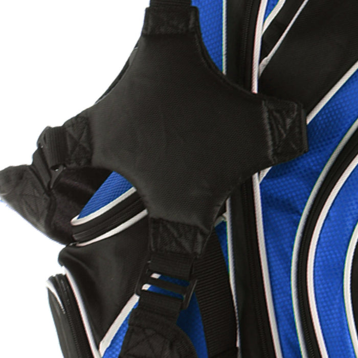 Costway Golf Stand Cart Bag Club W/6 Way Divider Carry Organizer Pockets Storage Blue