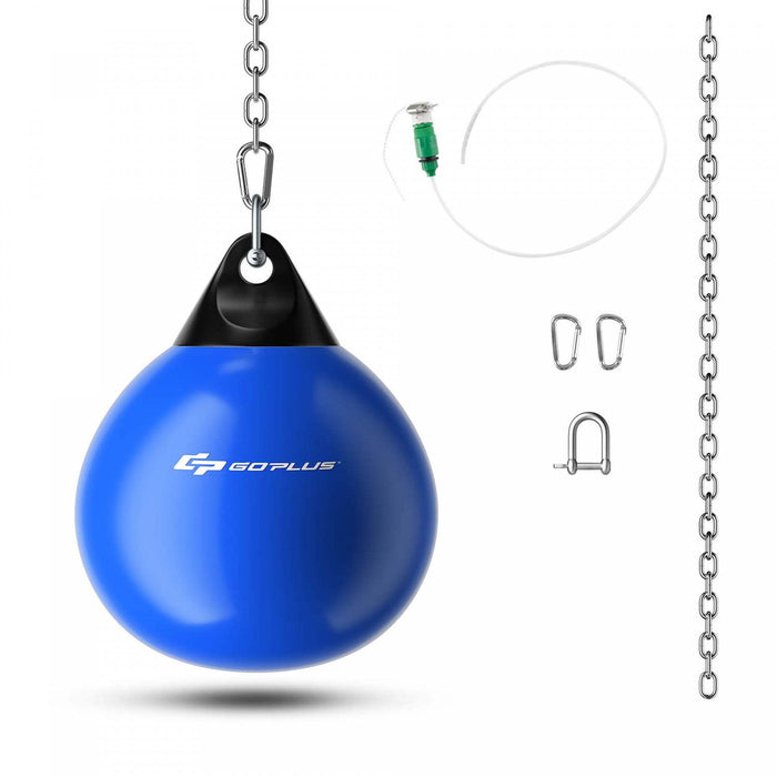 Goplus 18" 110lbs Heavy Water Filled Punching Aqua Training Boxing Bag Home Gym Hook Blue