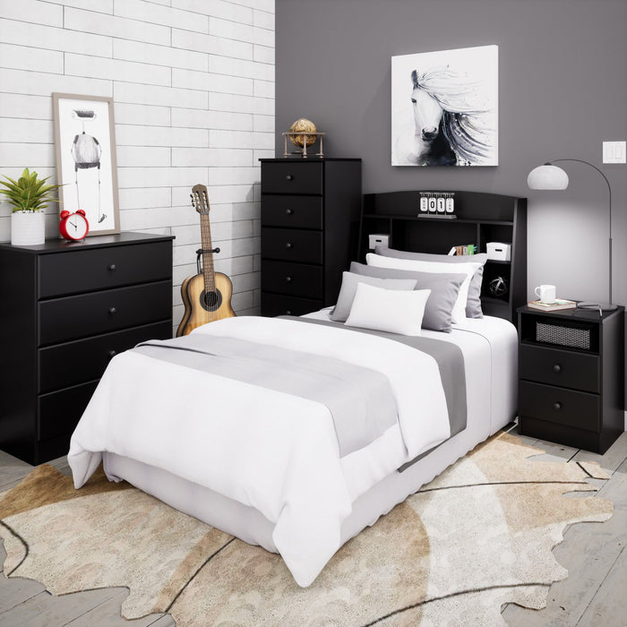 Astrid 4-Drawer Dresser - Black