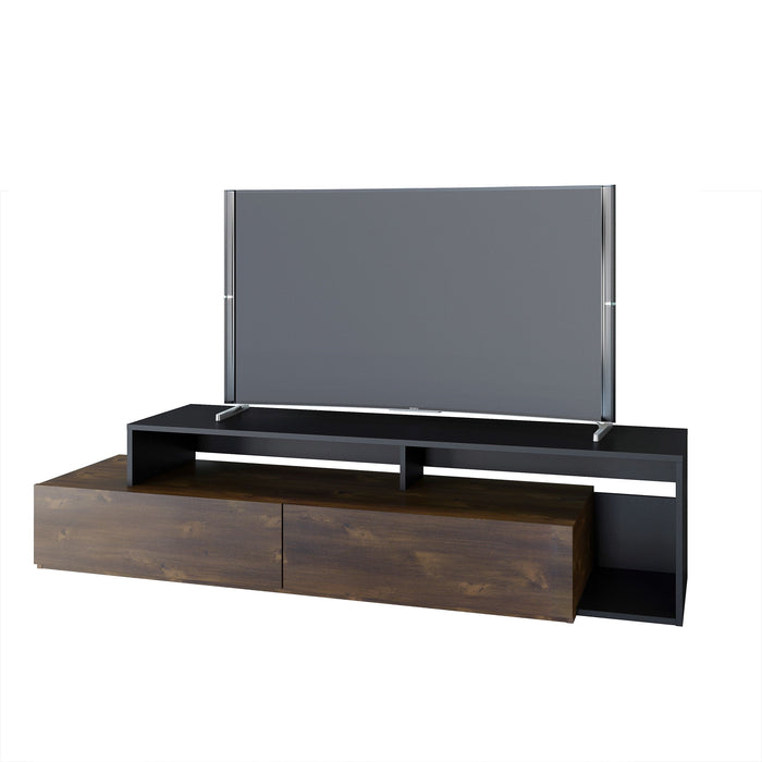 Nordika Paisley 72\" TV Stand - Truffle/Black 