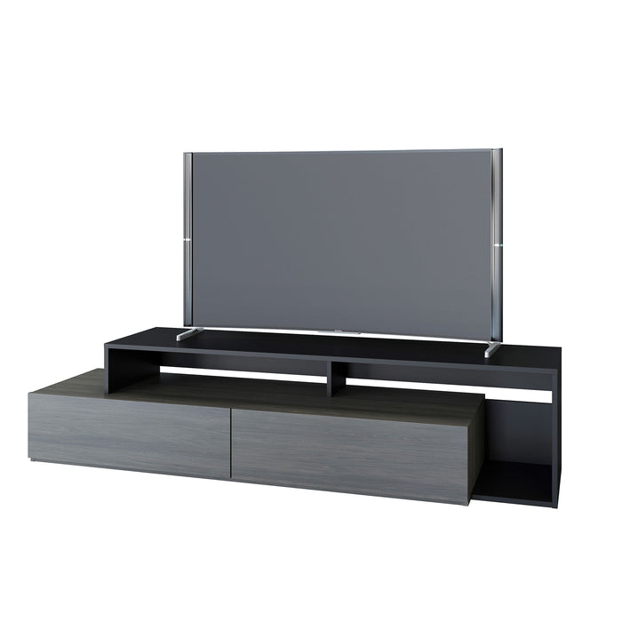 Nordika Damask 72\" TV Stand - Grey/Black 