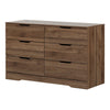 Holland 6-Drawer Dresser - Natural Walnut 