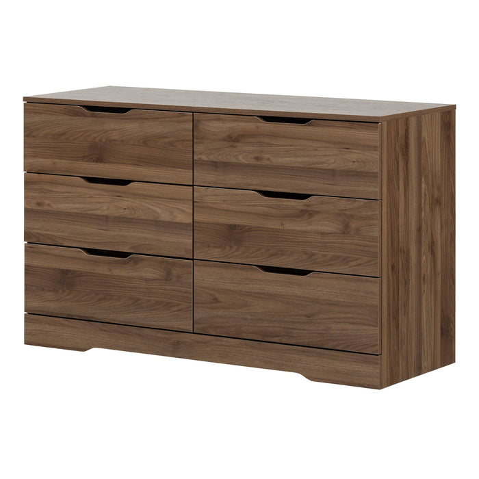 Holland 6-Drawer Dresser - Natural Walnut 