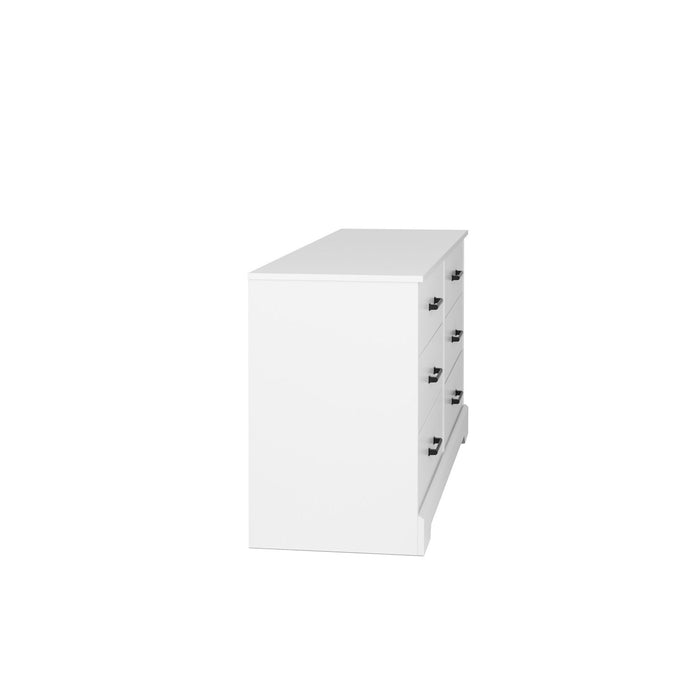 Prepac Rustic Ridge Farmhouse 6-Drawer Dresser - White