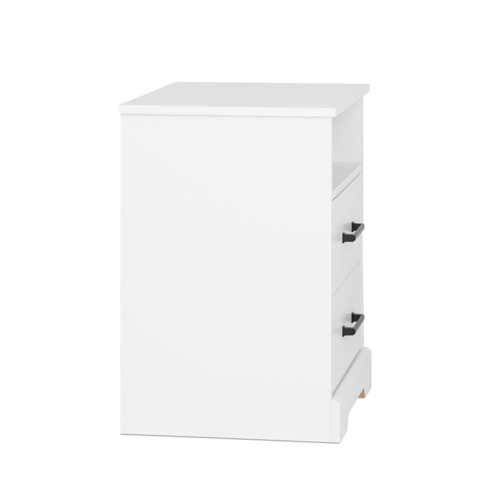 Prepac Rustic Ridge Farmhouse 2-Drawer Nightstand - White