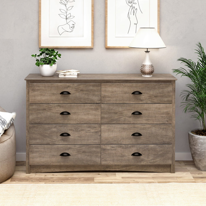 Salt Spring 8-Drawer Dresser - Drifted Grey