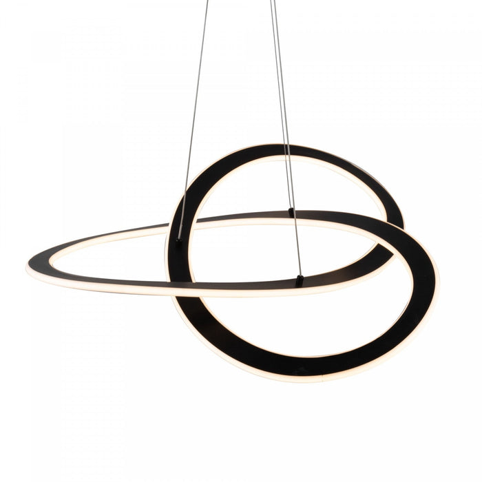 Wave Black Integrated LED Chandelier