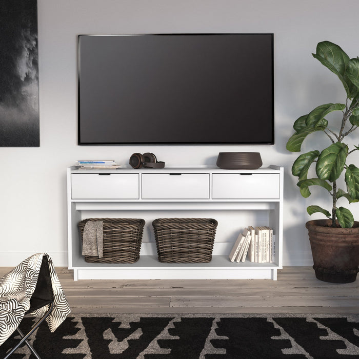 Prepac Simply Modern Buffet Console with 3 Drawers - Black