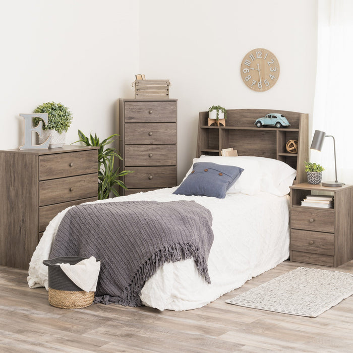 Astrid 4-Drawer Dresser - Drifted Grey