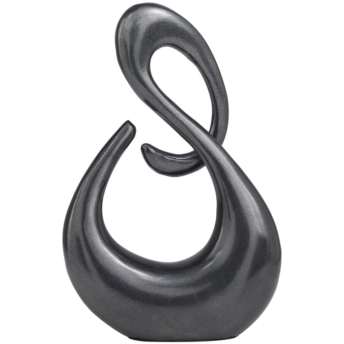 Metal 12\" Knot Sculpture - Black