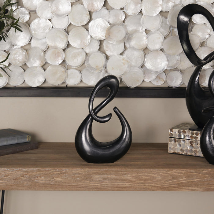Metal 12\" Knot Sculpture - Black