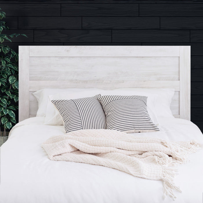 Prepac Rustic Ridge Farmhouse Queen Headboard - Washed White
