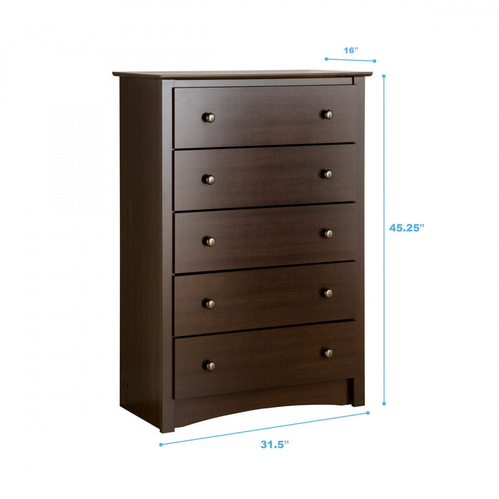 Sonoma 5-Drawer Chest - Espresso