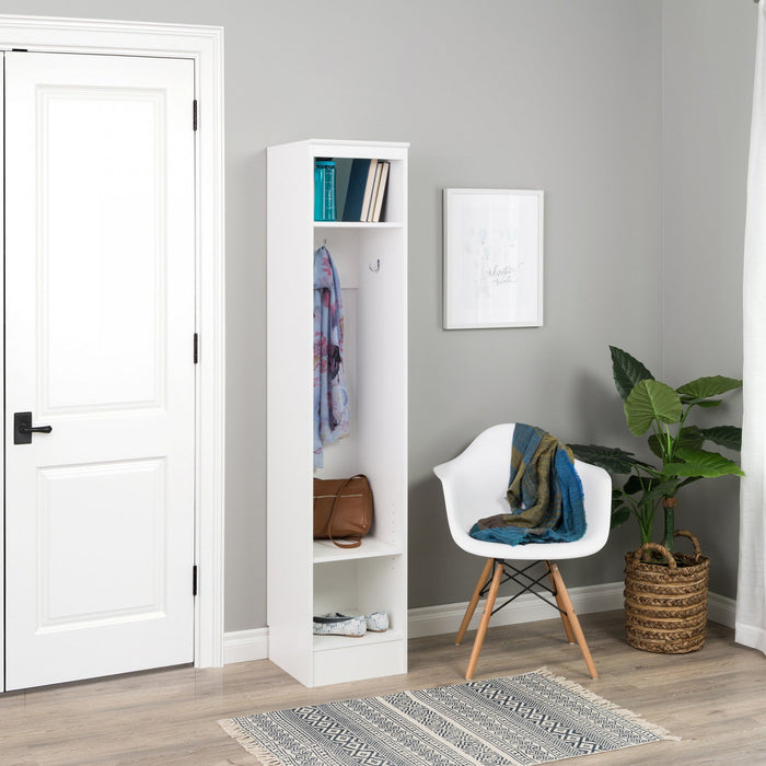 Narrow Entryway Organizer - White