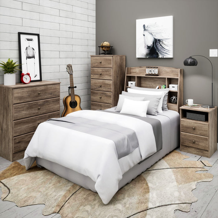 Astrid 4-Drawer Dresser - Drifted Grey