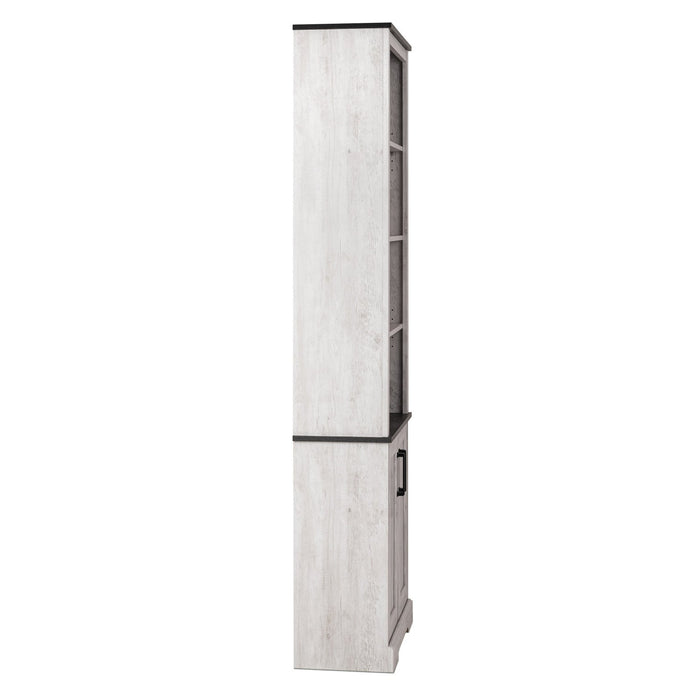 Prepac Rustic Ridge Bookcase - Washed White