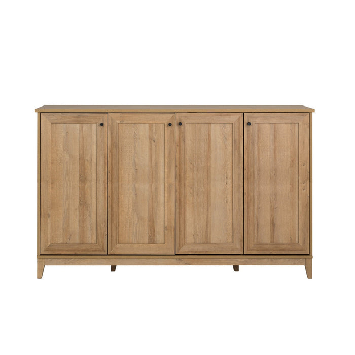 Prepac Yaletown 4-Door Buffet Console - Natural Oak