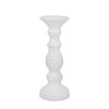 Ceramic 12\" Dimpled Candle Holder - White