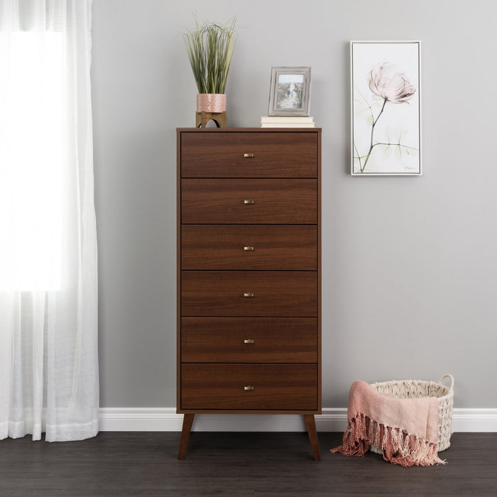 Milo Tall 6-Drawer Chest - Cherry
