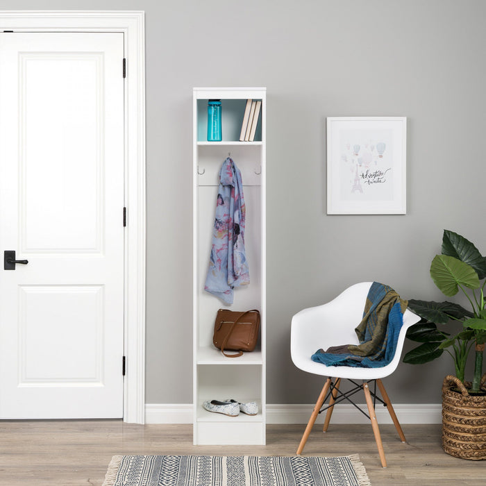 Narrow Entryway Organizer - White