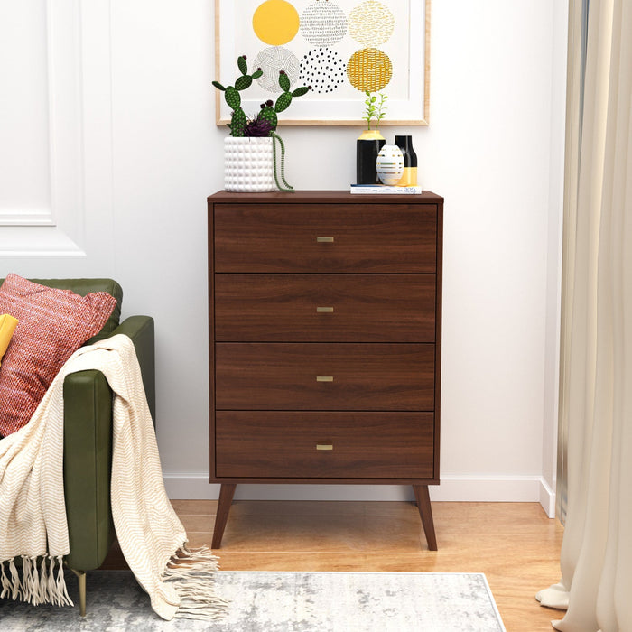 Milo Tall 4-Drawer Chest - Cherry