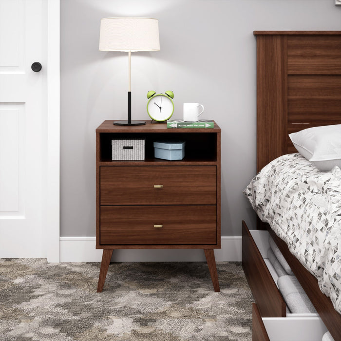 Milo 2-Drawer Tall Nightstand - Cherry