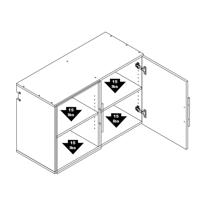 Hangups 36\" Upper Storage Cabinet - Black