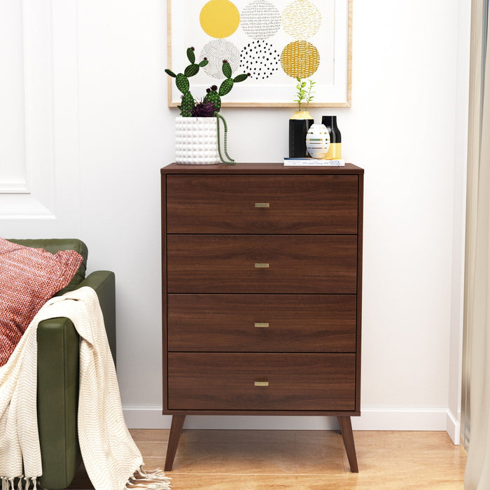 Milo Tall 4-Drawer Chest - Cherry