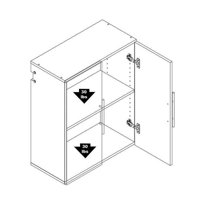 Hangups 24\" Upper Storage Cabinet - Black