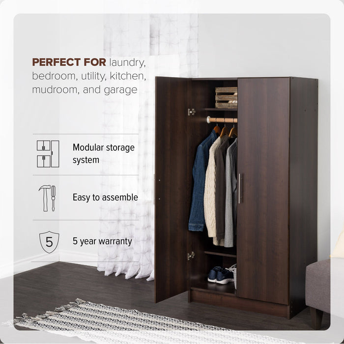 Elite 32\" Wardrobe Cabinet - Espresso