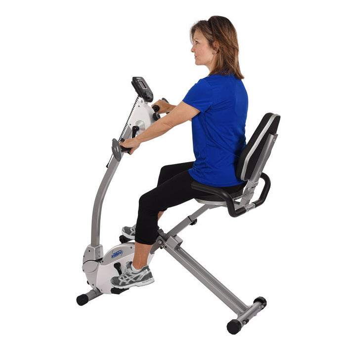 Stamina Recumbent Exercise Bike with Upper Body Fitness 