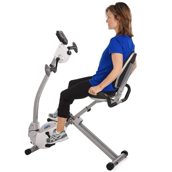 Stamina Recumbent Exercise Bike with Upper Body Fitness 
