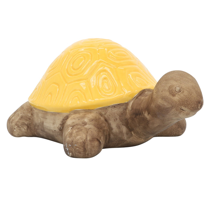 Ceramic 13\" Tortoise - Yellow