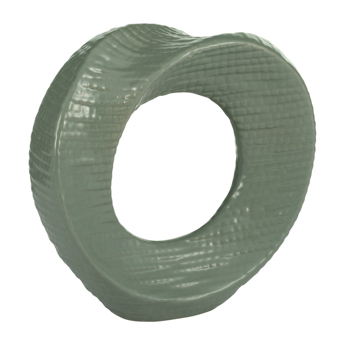 Ceramic Round 10\" Tabletop Decor - Green