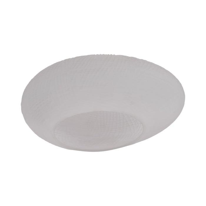 Glass 8\" Textured Vase - Frosted White 