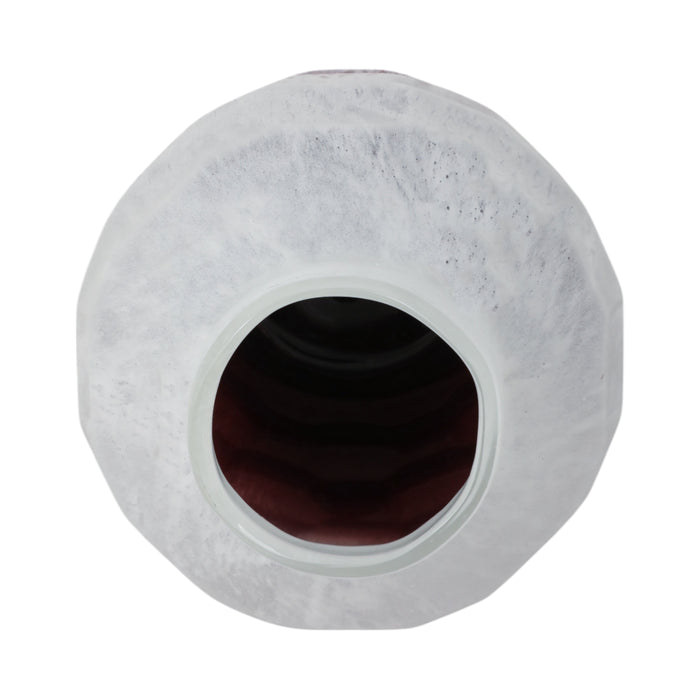 Glass 12\" Two-Tone Vase - Blush